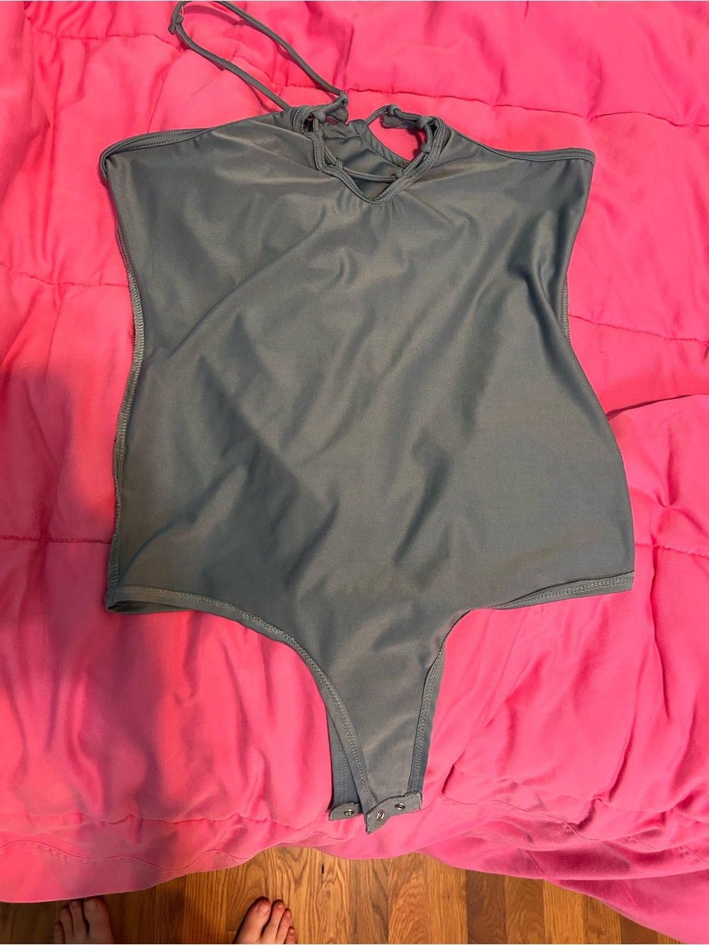 Blue Bodysuit with Semi adjustable straps